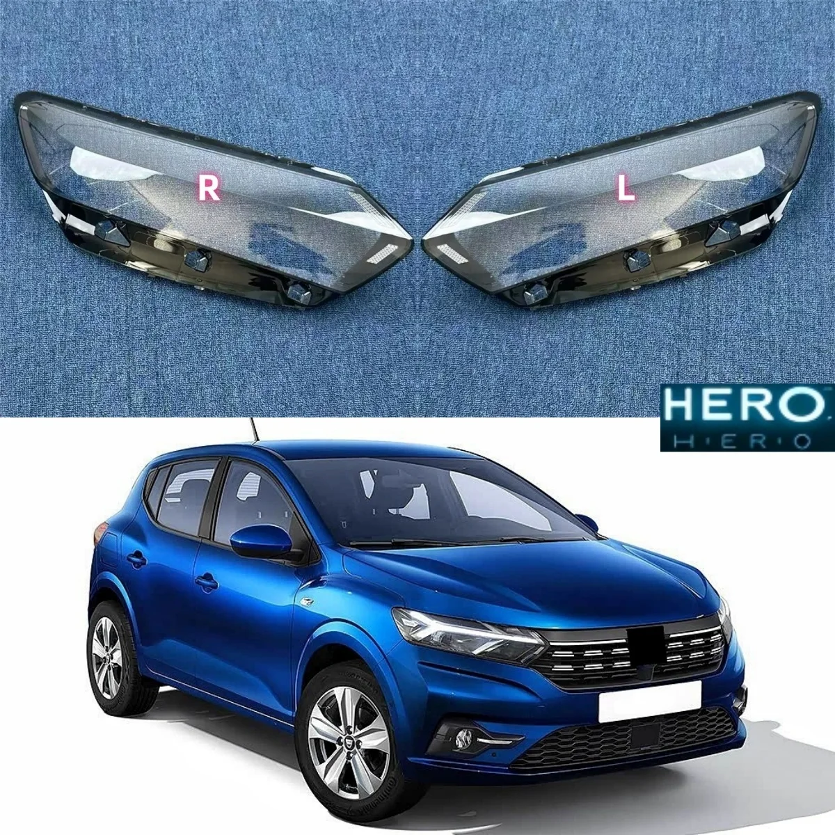 

Car Lens Light Lamp Headlamp Shell For Renault Dacia Sandero 2021 2022 2023 Transparent Lampshade Headlight Cover Lampcover
