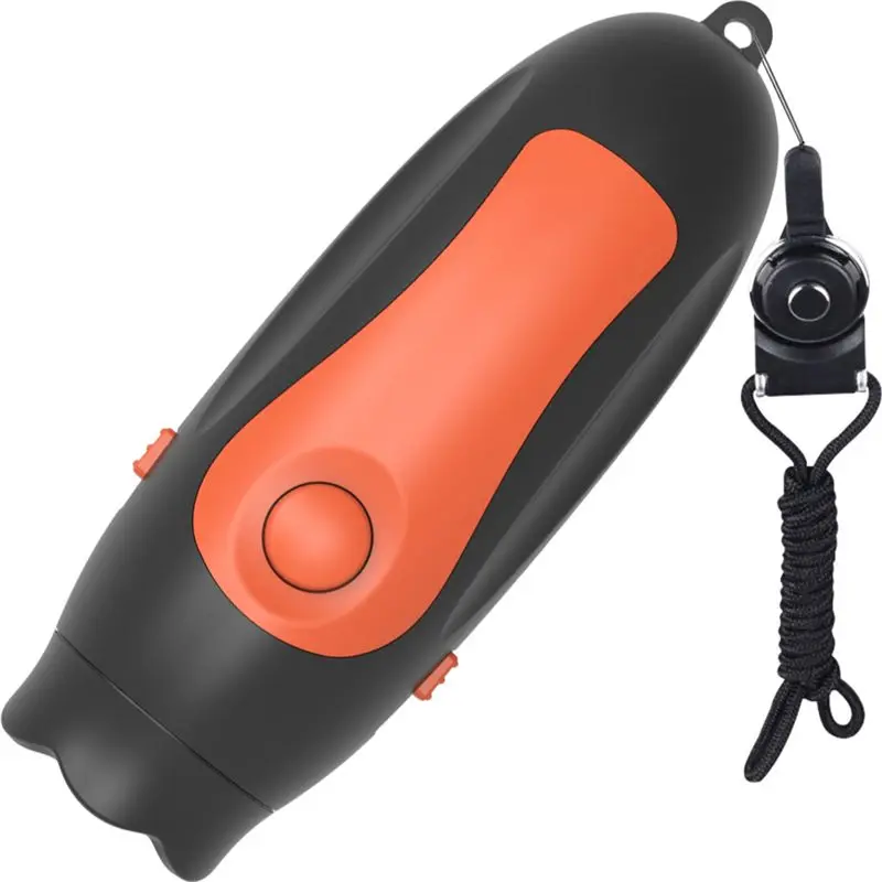 Electronic Whistle, 9V Battery-Operated, Loud Volume With 3 Adjustable Tones, Coaches Whistle, Orange