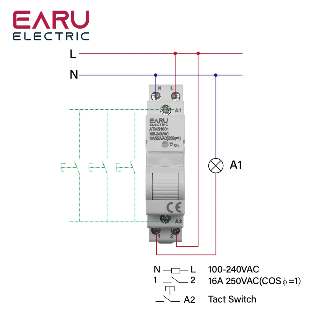 AC 110V 220V 16A Single Phase 18MM Mimi Din Rail 35mm Zigbee WIFI Smart Timer Relay Switch Breaker Remote Control by Tuya APP