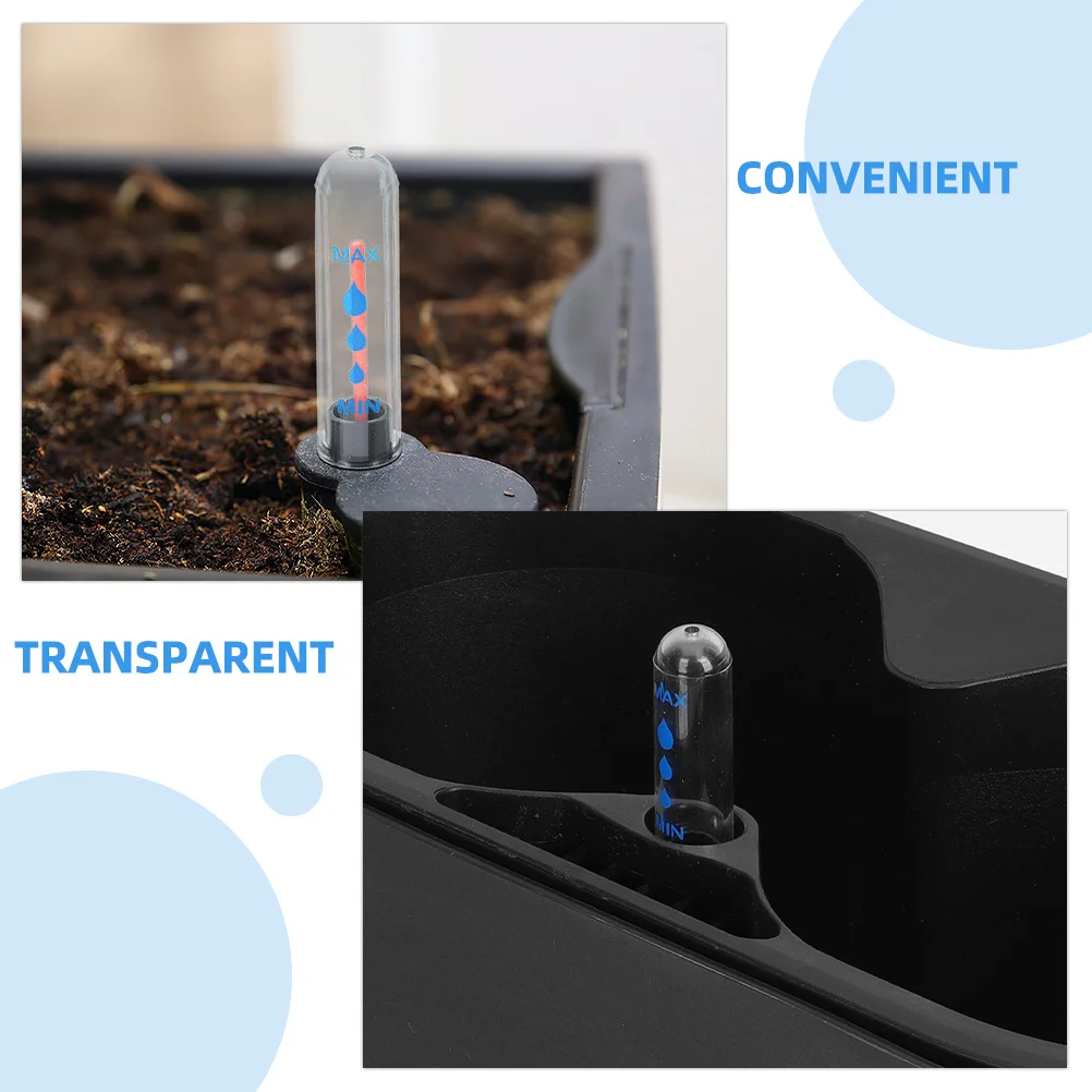 4 pçs indicador de nível de água para plantas medidor de umidade do solo plástico medidor flutuante vaso de flores higrômetro ferramenta jardim ao ar livre indoor