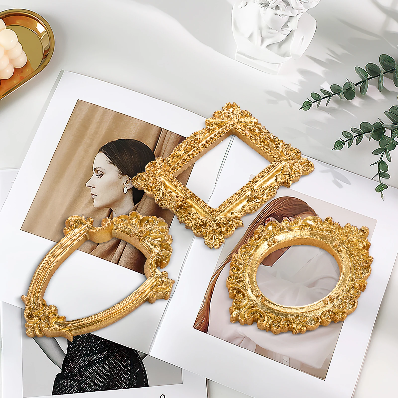 

5 Pcs Photo Frame Props Style Cute Creative Tiny Picture Miniature Frames Vintage Decorative