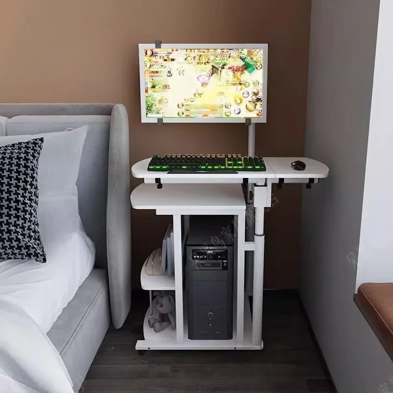 Bedside Lazy Computer Desk Lying Playing Computer Rotating Home Table Game LIVE Moving Belt Wheel Suspension Lift