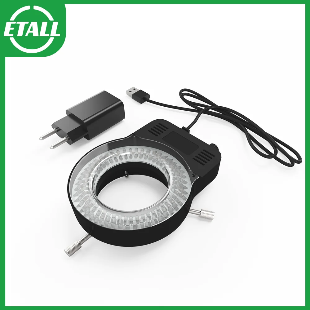 RF4 Microscope 144LED Ring Light Industry Monocular Binocular Trinocular Stereo Video Adjustable Circle Illuminator Lamp OK-8