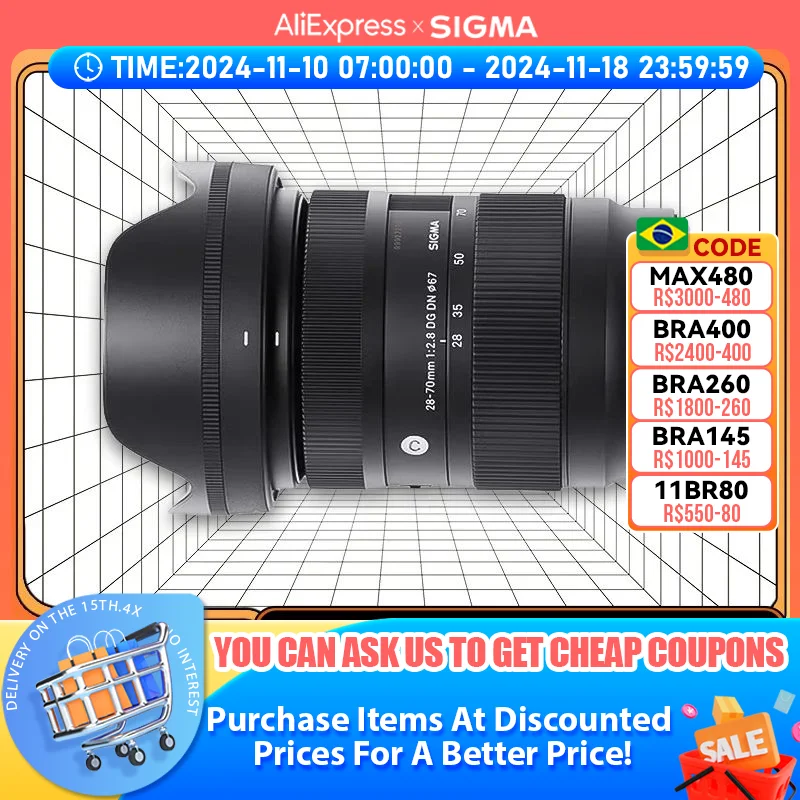 Sigma 28-70mm F2.8 DG DN Contemporary Full Frame Standard Zoom Large Aperture Mirrorless Camera Lens For Sony A7 III IV 28 70