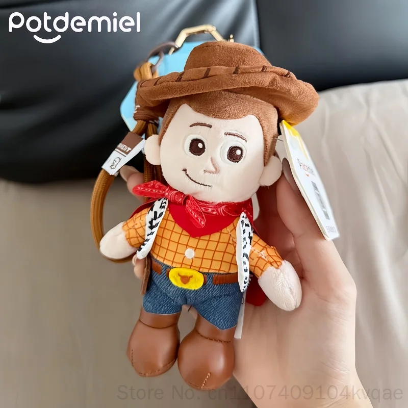 new Potdemiel Disney Woody Plush Keychain Toy Story 5 Soft Plush Doll Bag Pendant Decoration Authentic Licensed Graduation Gift