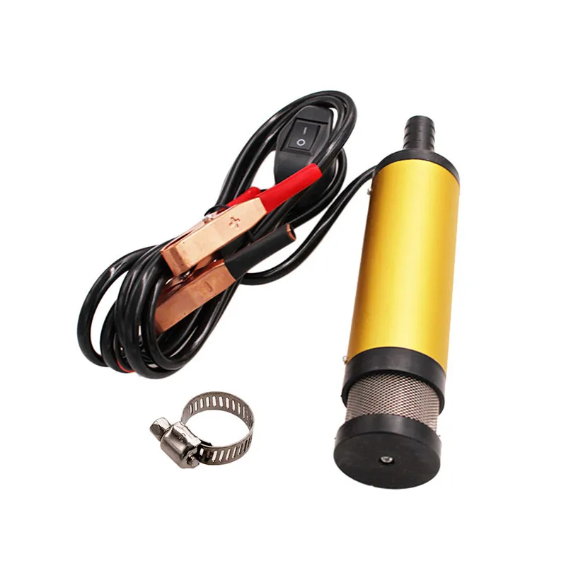 Portable Mini 12V 24V DC Electric Submersible Pump For Pumping Diesel Oil Water Aluminum Alloy Shell 12L/min Fuel Transfer Pump