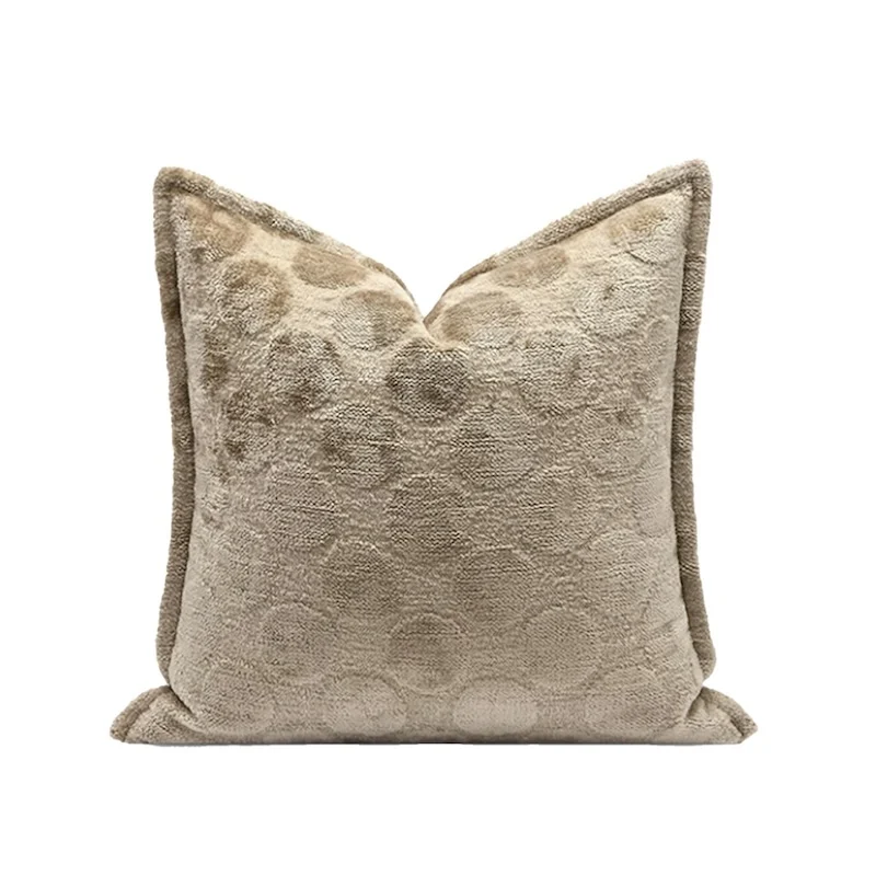 Round Circle Jacquard Pillows Luxury Geometric Cushion Case Modern Square Decorative Pillow Cover For Sofa Chair Home Decoration