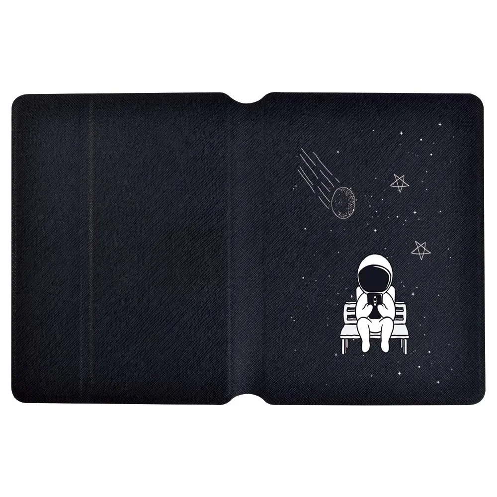 Capa para tablet Amazon Kindle 8/Kindle 10a geração Paperwhite 4/1/2/3 Stronaut Black Series Capa para prevenção de poeira + caneta grátis