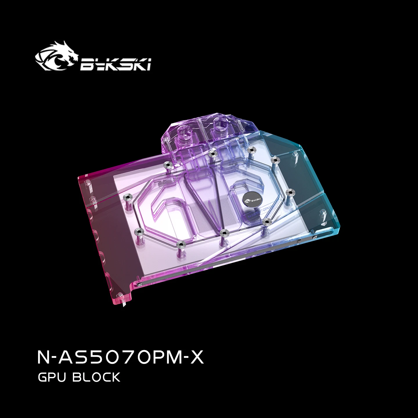 Bykski GPU-Wasserblock für ASUS Prime GeForce RTX 5070 12 GB GDDR7-Grafikkarte/Kühler mit vollständiger Abdeckung N-AS5070PM-X