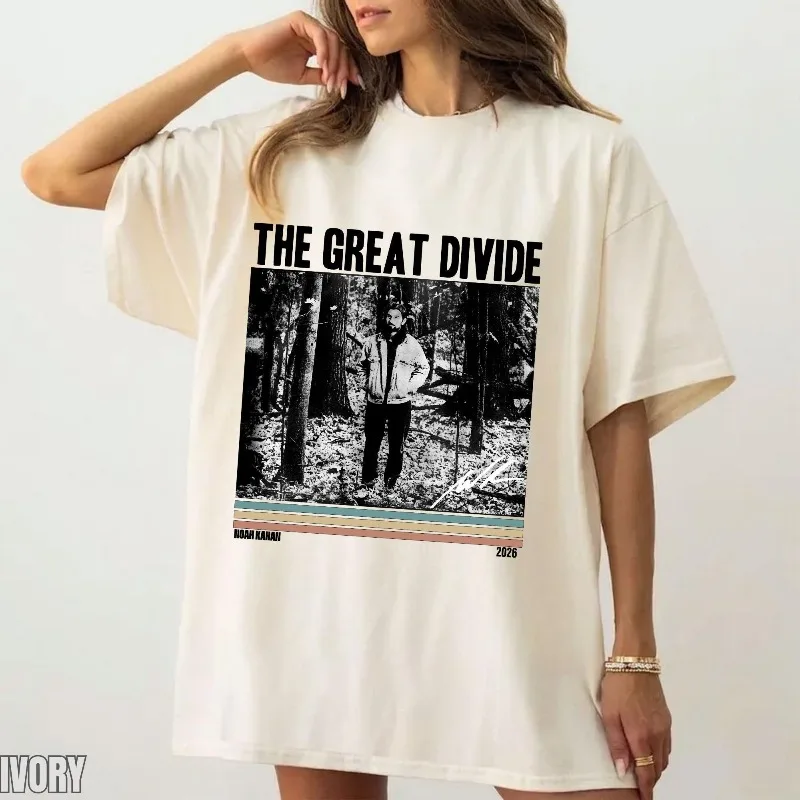 The Divide Noah Kahan Tour T-Shirt 2025 Concert Tee Summer Men's and Women's Loose and Breathable cotton T-shirt Top