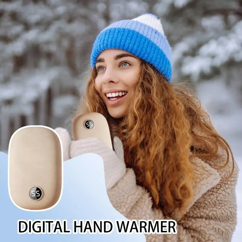 

Hand Warmers Rechargeable Power Bank Quick Heating 3 Speed Hand Warmer Smooth Portable Pocket Heater Electric Handwarmers For