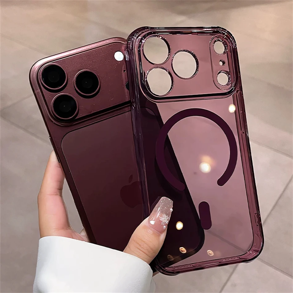 Luxe, bordeauxrode, transparan - Clear Shockproof Bumper Case recensie en prijs