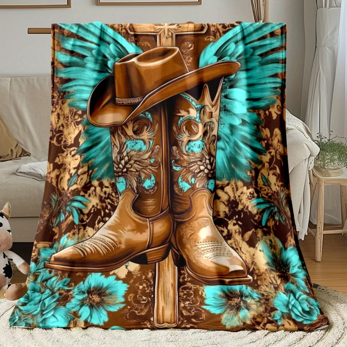 

Одеяло Western Cowboys & Horses — бросок из синтетической кожи