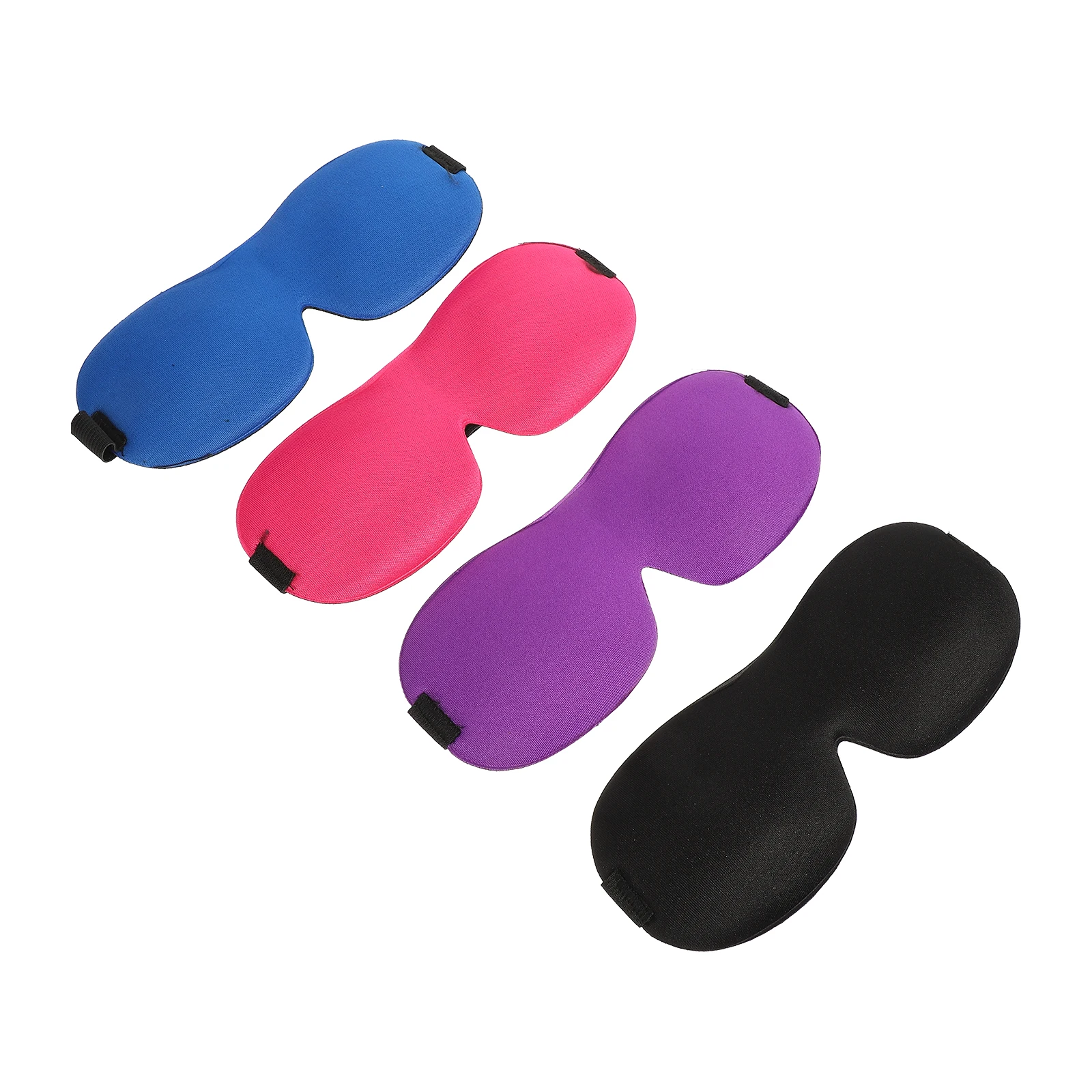 4 قطع من قناع العين ثلاثي الأبعاد، حزام مرن مريح للنوم معصوب العينين للسفر في الأماكن المغلقة والخارجية، قناع نوم خفيف الوزن وجيد التهوية