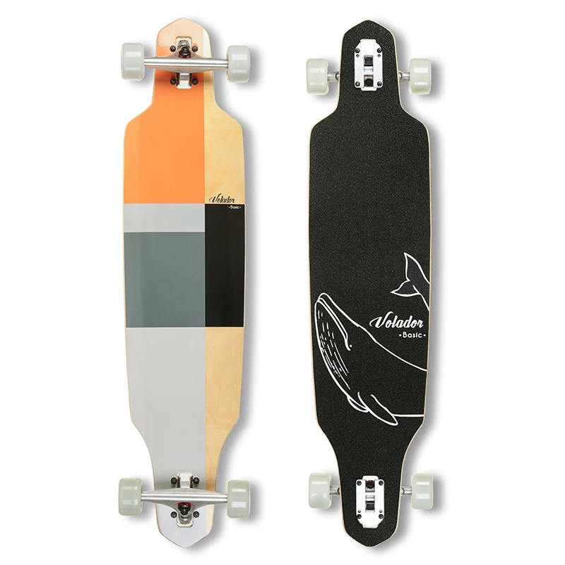 

Maple Wood Complete Longboard with Printing 40inch Maple Longboard Basic Cruiser