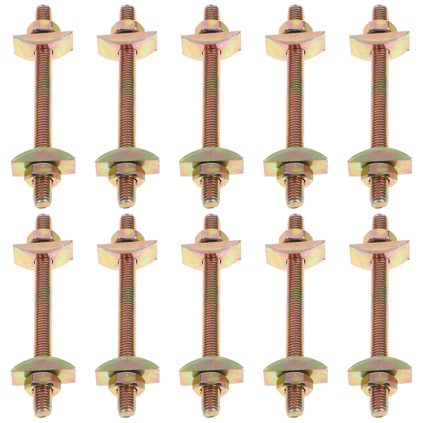 

10Pcs Countertop Joint Connectors Iron Furniture Fastening Bolts Miter Draw Bolts for Table Top Assembly Countertop Installation