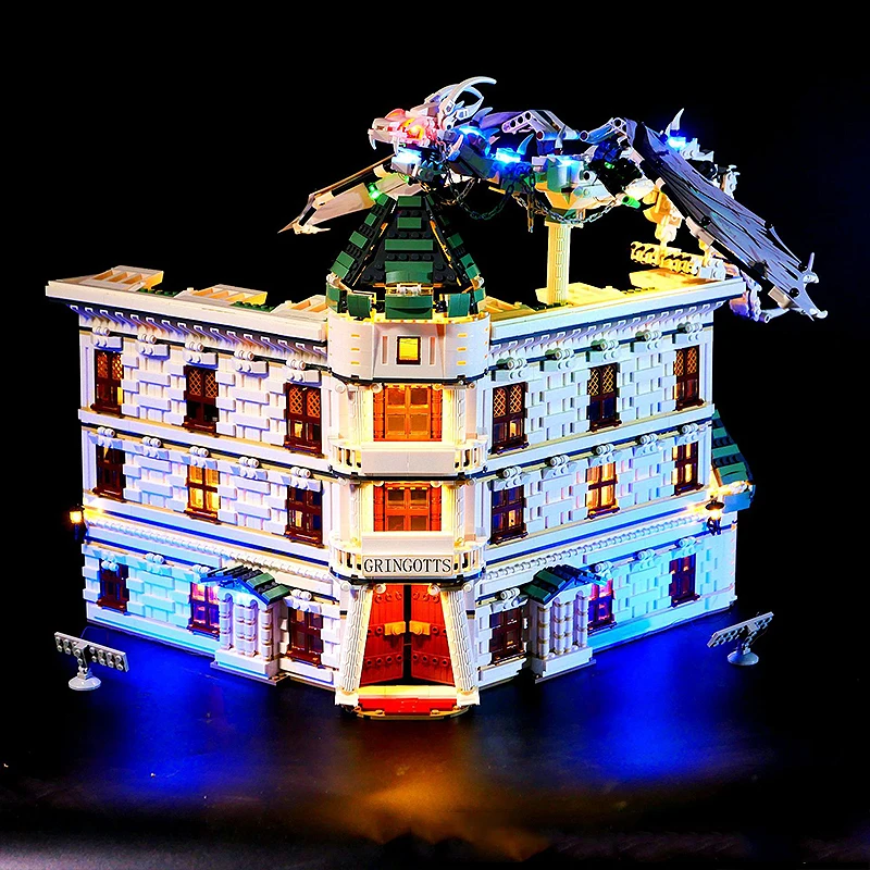 Diy Rc Led Light Kit Voor Lego 032101 Diagon Alley Bank (Alleen Led Licht, Zonder Blokken Model)