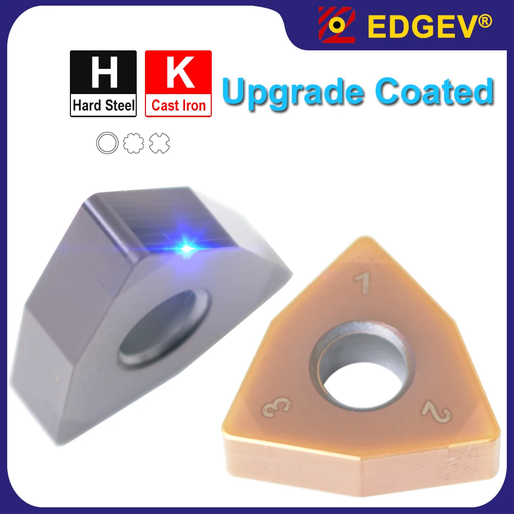 

EDGEV Coated CBN Inserts WNGA WNMG 080404 080408 CBN WNMG080404 WNMG080408 WNMG080408 PCBN Insert For Hardened steel Cast Iron