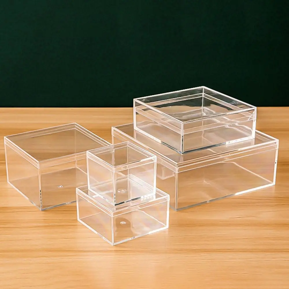 

Dustproof Acrylic Display Box Practical Multi Size Candy Box Transparent Square Anime Model Dust Cover Toy Display Cases