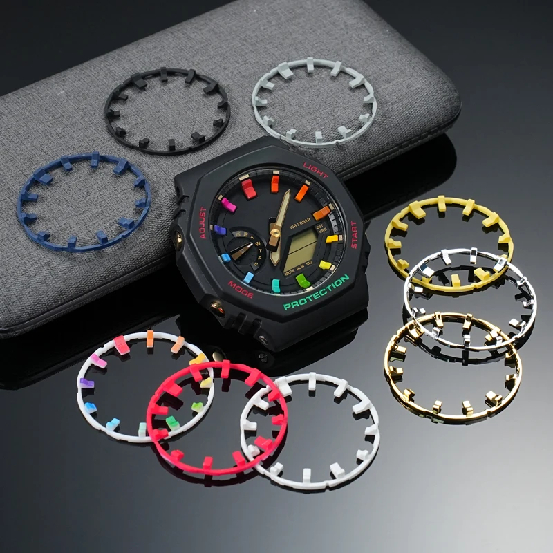 Traje combinado GA2100, Kit MOD, placa de esfera de reloj, escala facial, anillo de capítulo, reloj para Casio G-SHOCK 2110 GA-2100 para Casioak