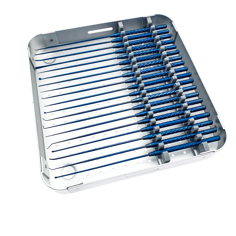 19 sztuk/zestaw mikro szpatułka mikro szpatułka dissercles tytanowy hak naczyniowy Micro Curette nerw Teardrop Disserctor 210mm