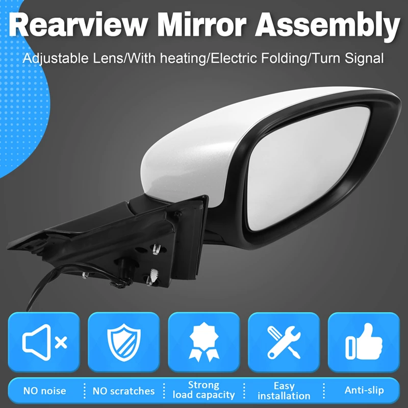 

Rearview Mirror Assembly Exterior Door Side Wing Mirror For Honda Accord CV1 2018-2022
