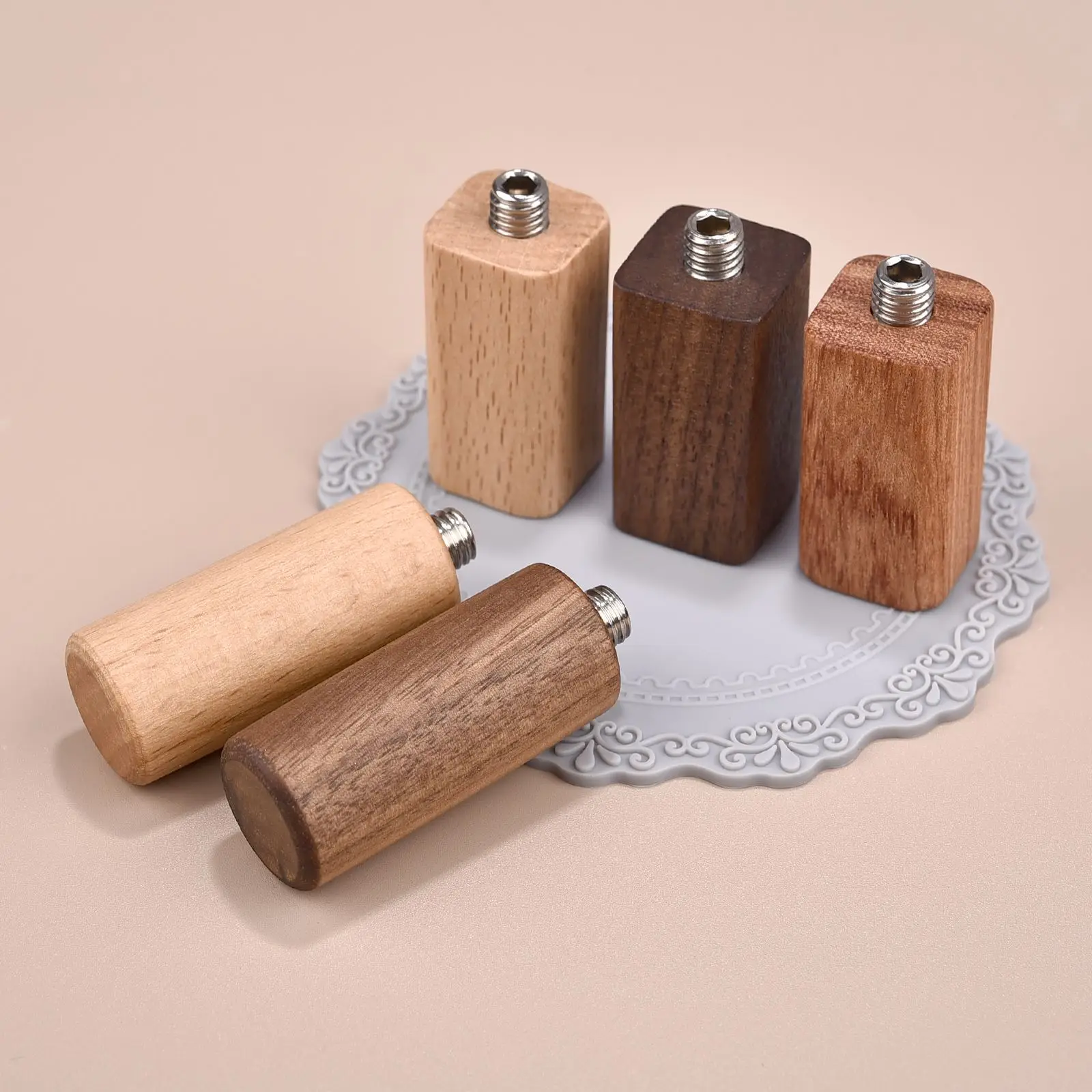 Quality Wood Handle Wax Seal Stamp Accessories Portable Mini Diy Seal Tool Retro Pearwood Walnut Handles Post Gifts Decorative