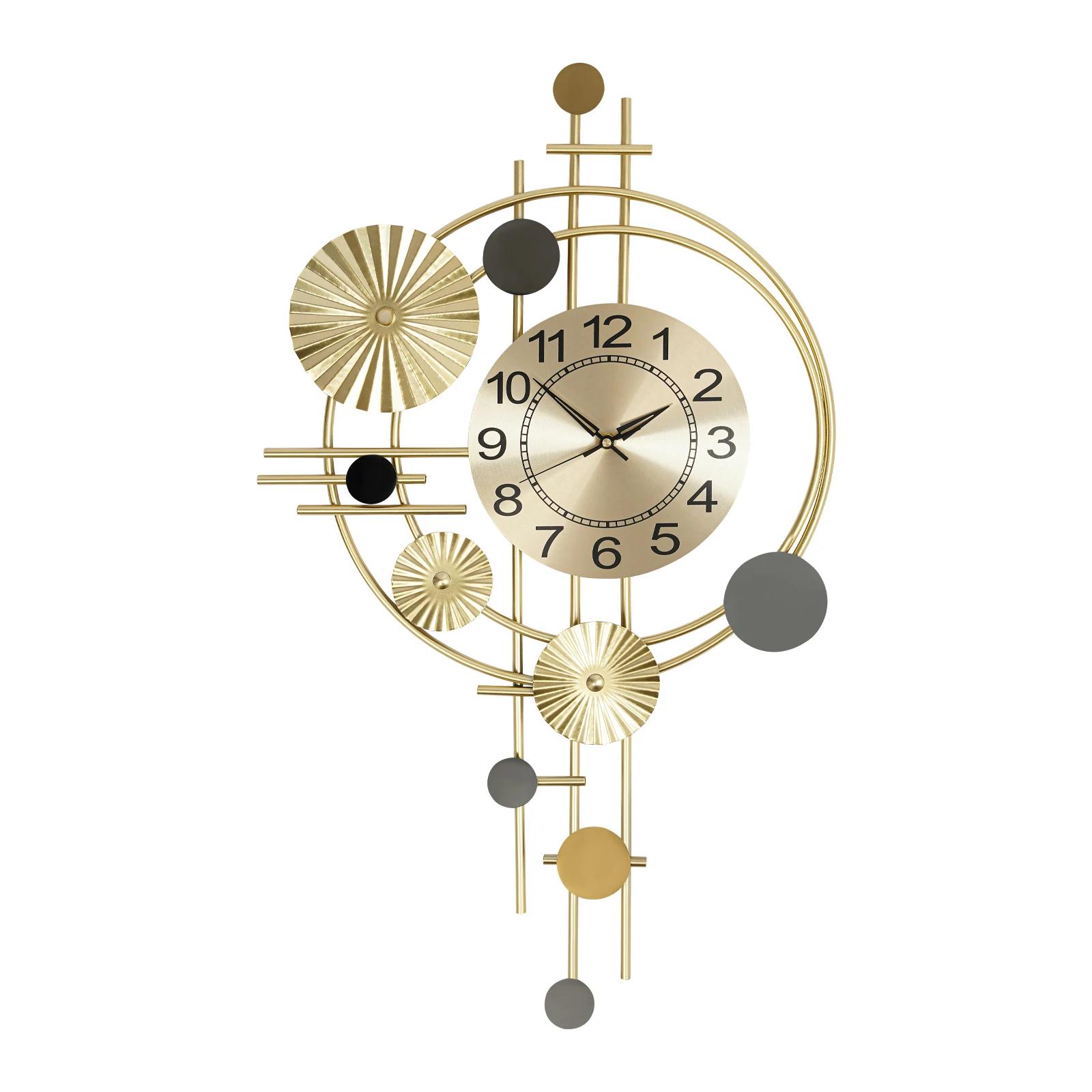 

Decorative Metal Wall Clock, Silent Wall Art Clock, Modern Vertical Wall Decor for Living Room, Bedroom, Household Decoration