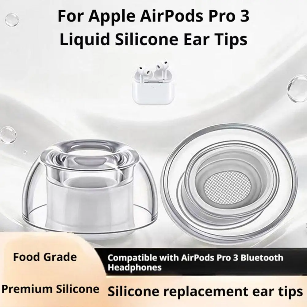 1/2 paire d'embouts d'écouteurs de remplacement en silicone liquide pour Apple AirPods Pro 3, embouts souples à réduction de bruit, accessoires