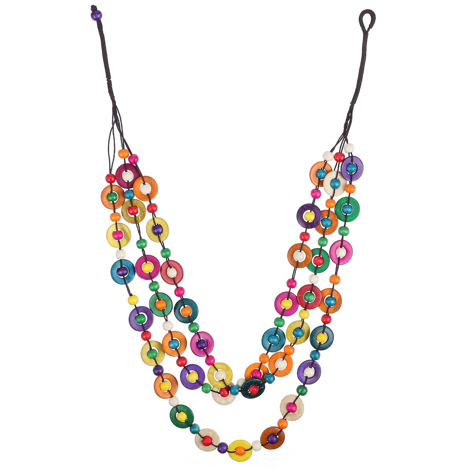 

H made Retro Necklace Women Necklace Women Wooden Coconut Shell Pendant Daily Wear Casual Formal Gifts Jewelry Box