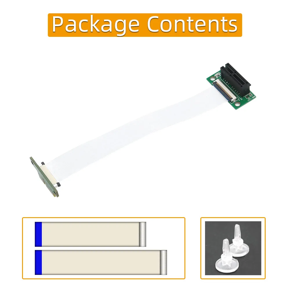 PCIE Riser PCI-E 3.0 X1 Cable PCI Express Extender PCIe 1x to 1x Slot Vertical 90 Degree 10/15/25cm FPC Cable PCB Plastic Spacer