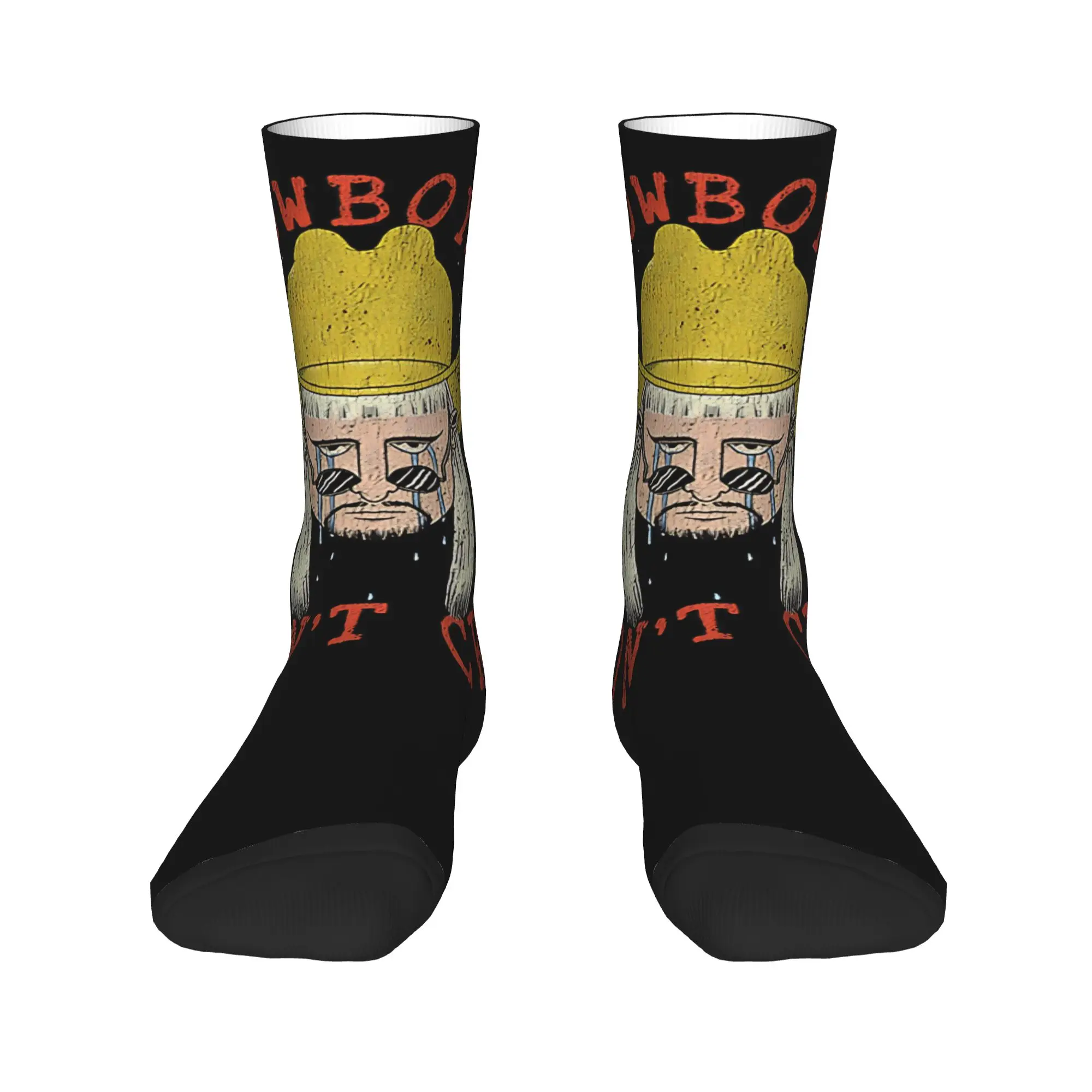 Oliver Tree Cowboys Don_t Cry Socks  Elegant Stockings Autumn Anti Bacterial Men Socks High Quality Printed Cycling Socks