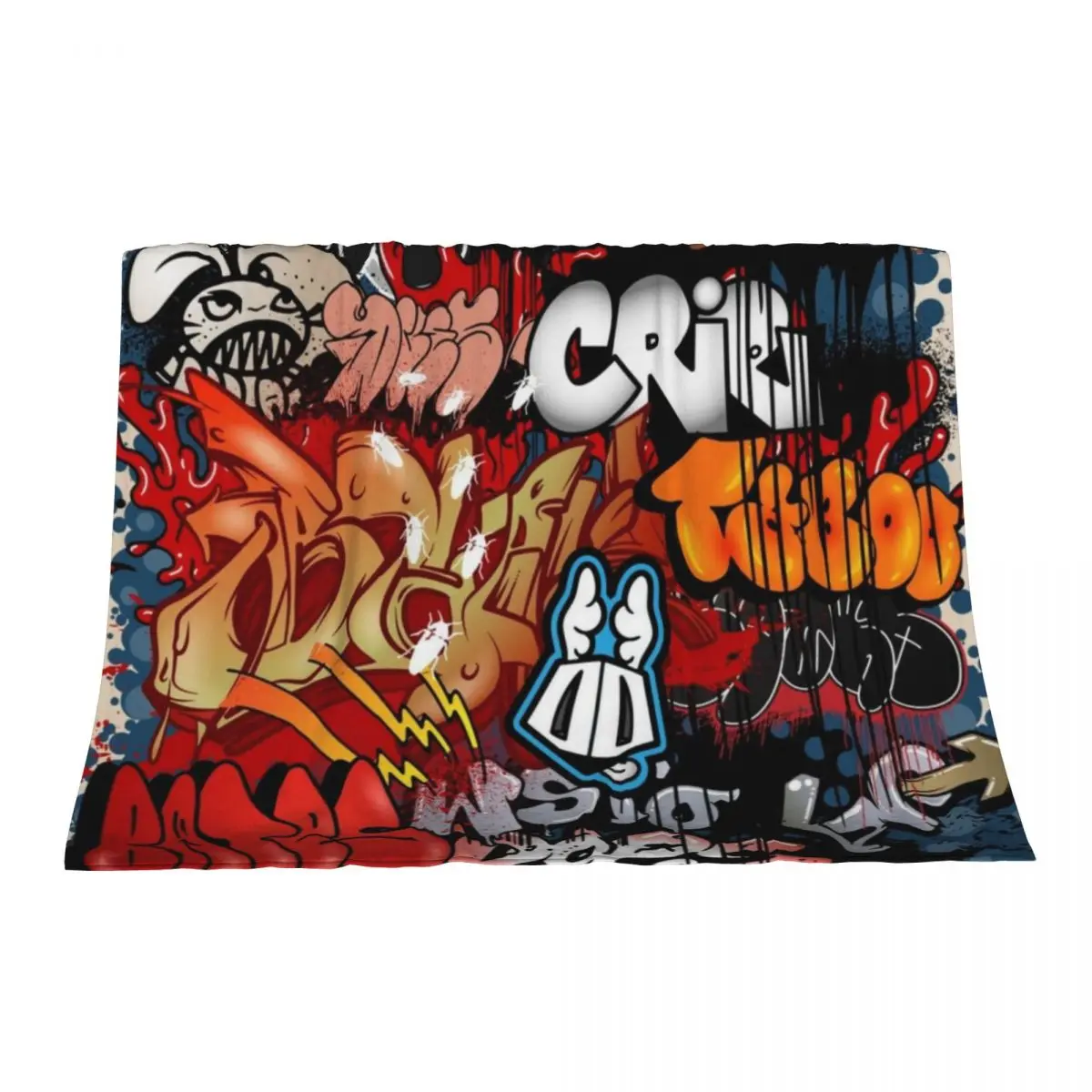 

Graffiti Art Illustration Throw Blanket Sofas halloween Picnic Sofa Blankets