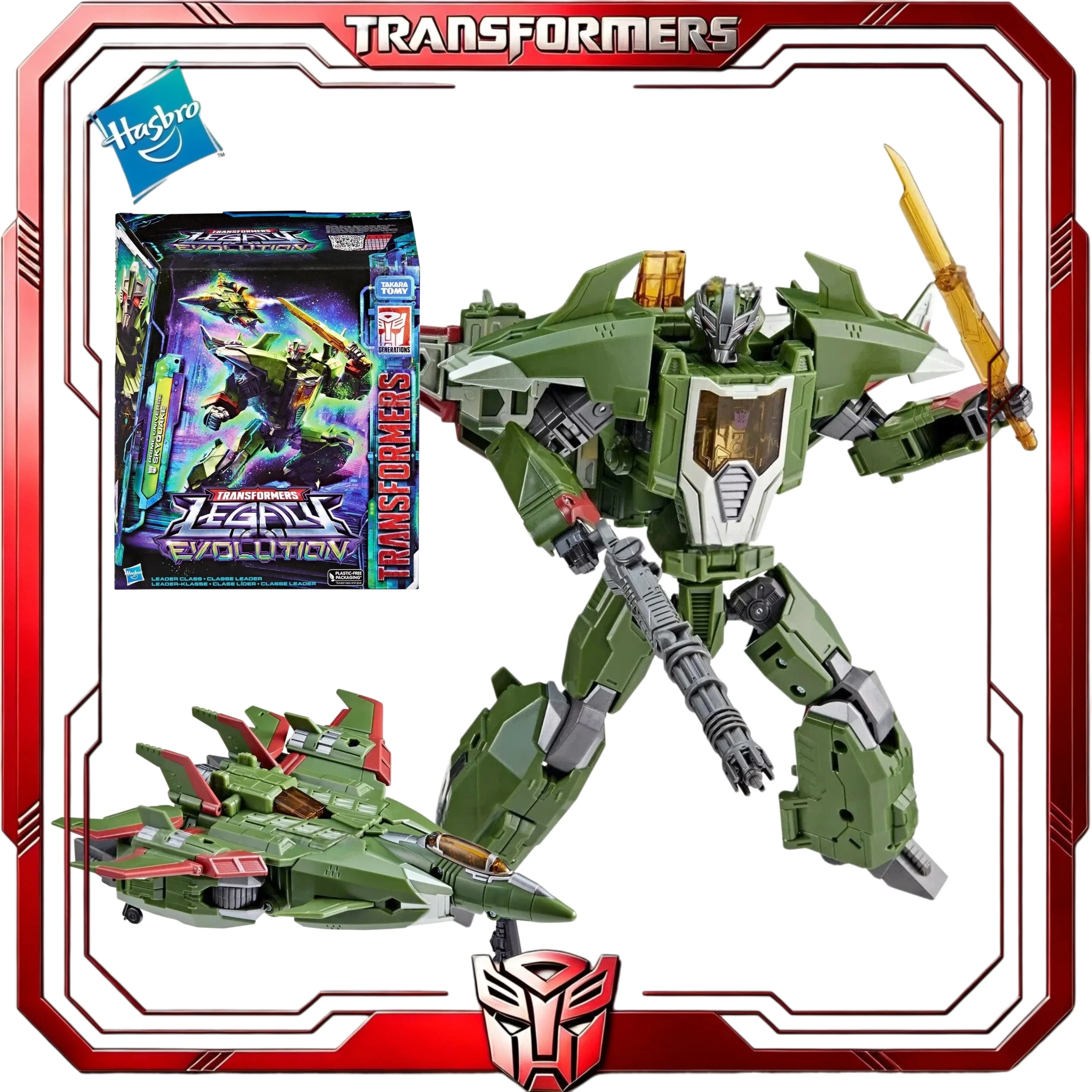 Transformers Legacy Evolution Leader Skyquake Hasbro Prime Universe, figurine d'action à collectionner, jouet cadeau pour les fans, en stock