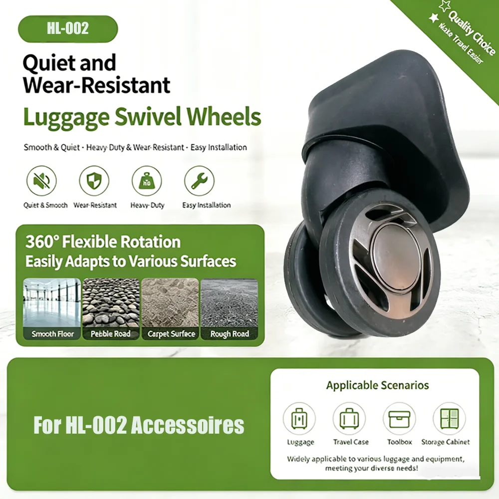 Silent Replacement Luggage Wheels - Universele Vervangingsonderdelen voor Bagagewielen Stille Zwenkwielen