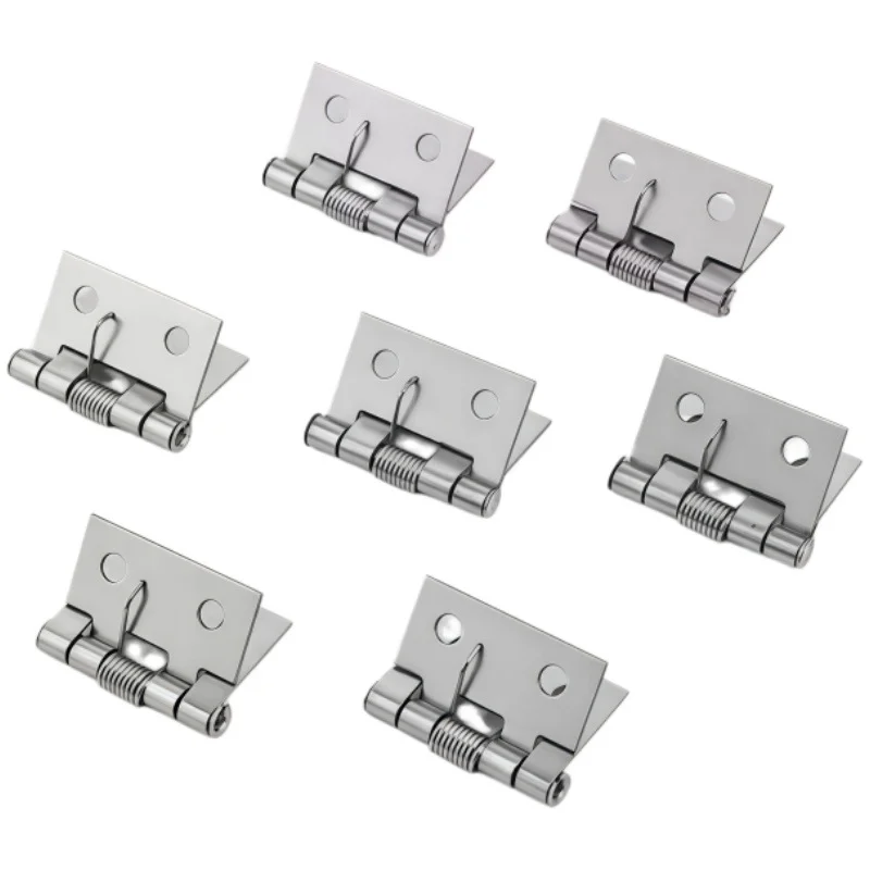 4Pcs 1 Inch Self Closing Spring Hinges, Heavy Duty Spring Loaded Hinges Hardware for Door, Cabinet & Furniture DIY