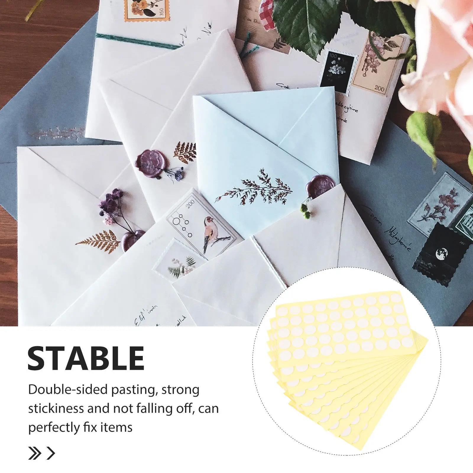 500pcs Adhesive Dots 15mm Size Double Sided Stickers Clear Acrylic Tape Balloon Tools Circle Labels Non Trace Round