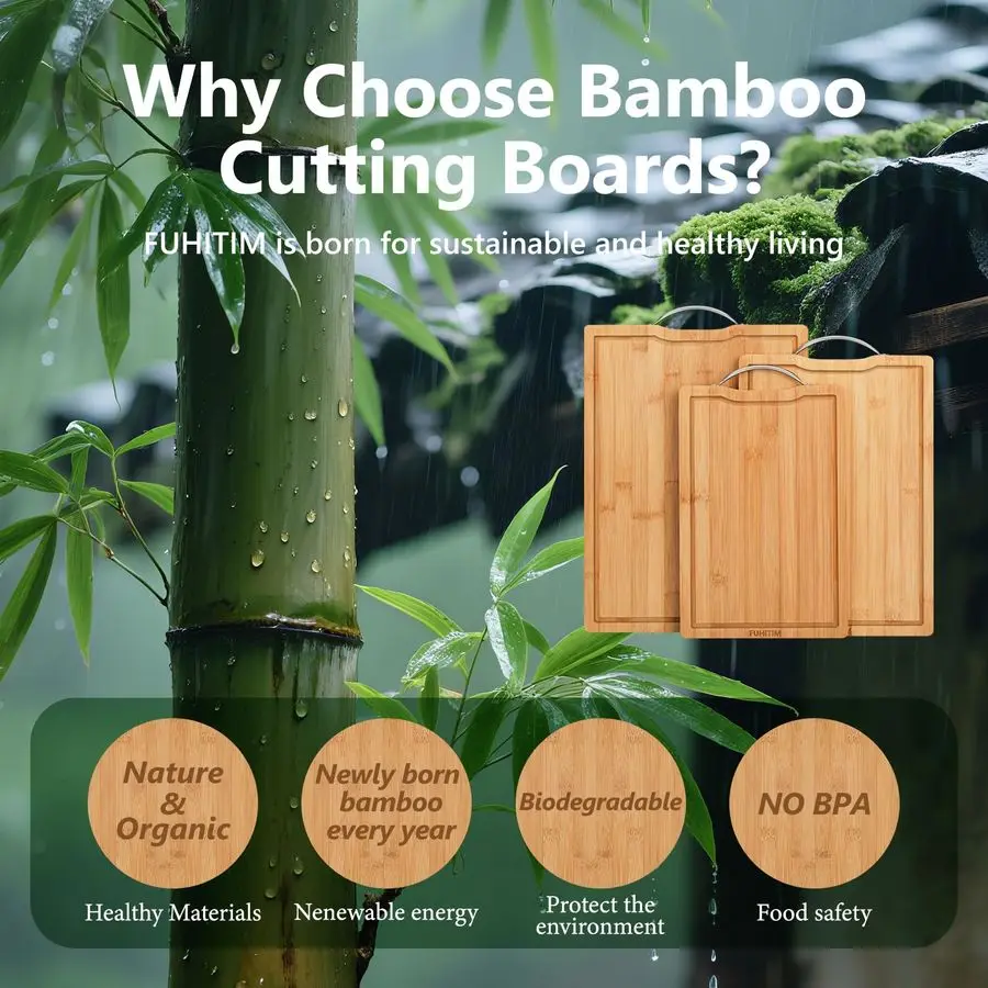 เขียงไม้สำหรับครัว พร้อมร่องรองน้ำผลไม้สองด้านและด้ามจับกว้าง เหมาะสำหรับชาร์กูเตอรีและช็อปปิ้ง