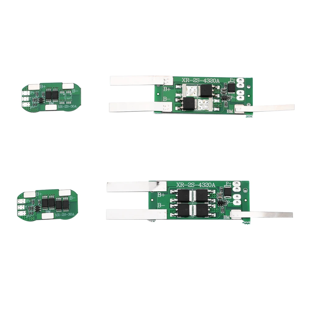 BMS 2S 18650リチウムイオン電池,充電および放電保護ボード,PCB,5a,6a,10a,回路プレートモジュール,7.4v,8.4v,2個