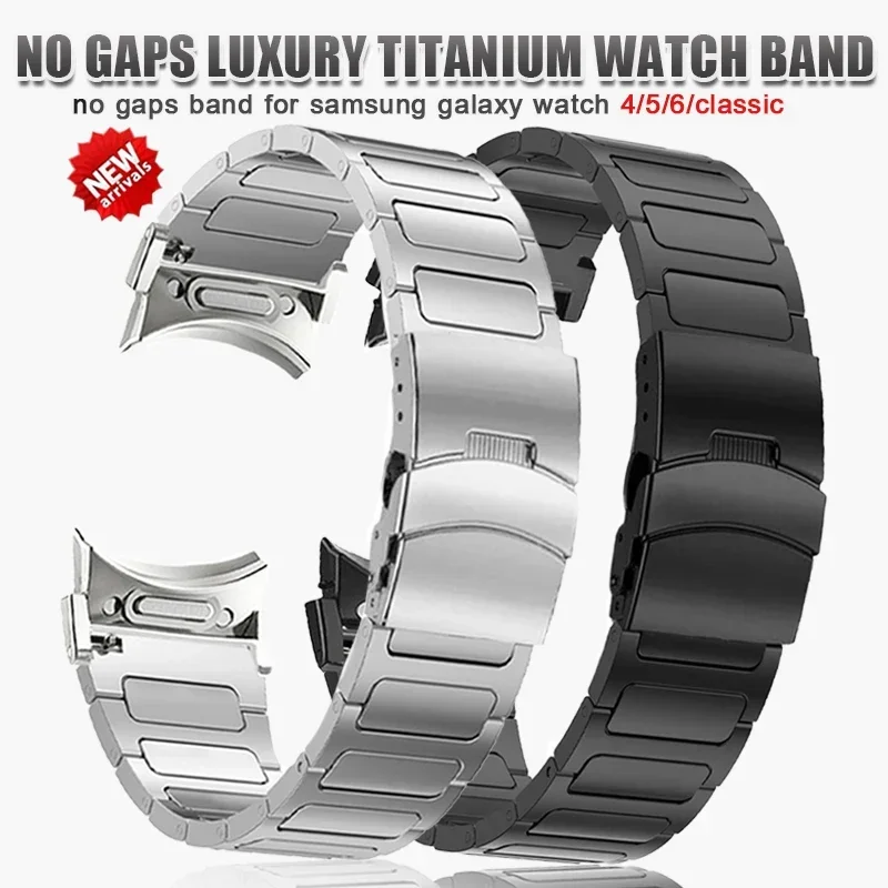 No Gaps Titanium Strap For Samsung Galaxy Watch 6/4 Classic 43mm 47mm 42 46mm 40mm 44mm Watch 5Pro 45mm Luxury Business Bracelet