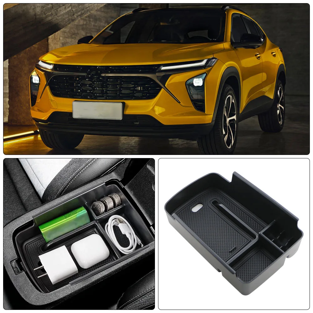 Car Armrest Storage Box for Chevrolet Trax Seeker 2024 2025 2026 Center Console Organizer Tray Holder Case Interior Accessories