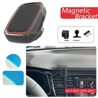 Magnetic Car Phone Holder For Volkswagen T-ROC T ROC 2018-2021 GPS Strong Magnet Mount Bracket With Base Interior Accessories