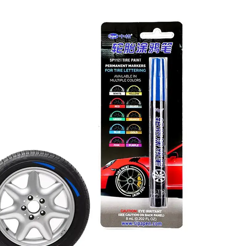 Tyre Marker Pen Alcohol Paint Oily Waterproof Tire Painting Graffiti Pens Permanent Gel Pen For Fabric Wood Leather Marker