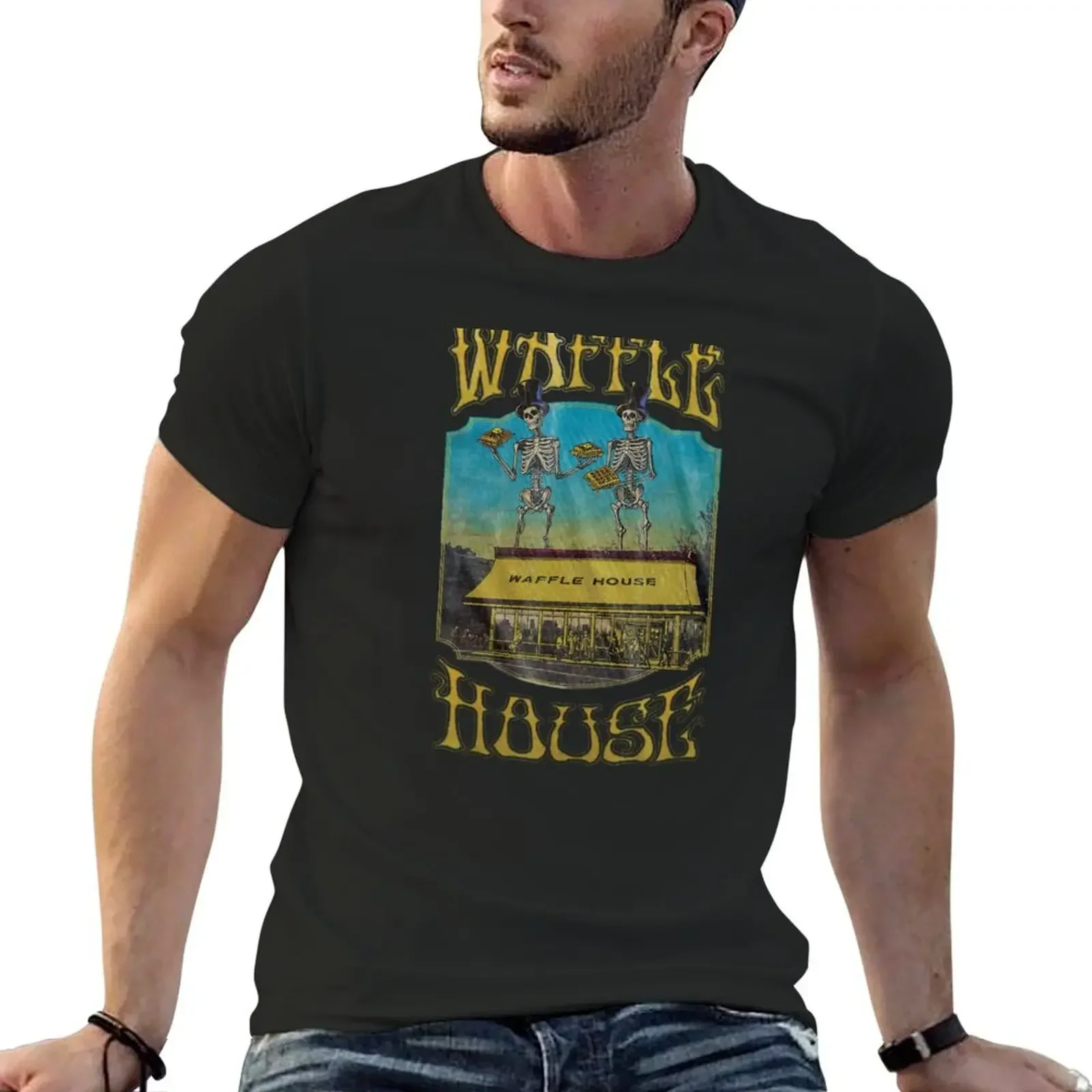 

Vintage Dead Waffle Grateful House T-Shirt man clothes sports fans Aesthetic clothing mens designer clothes