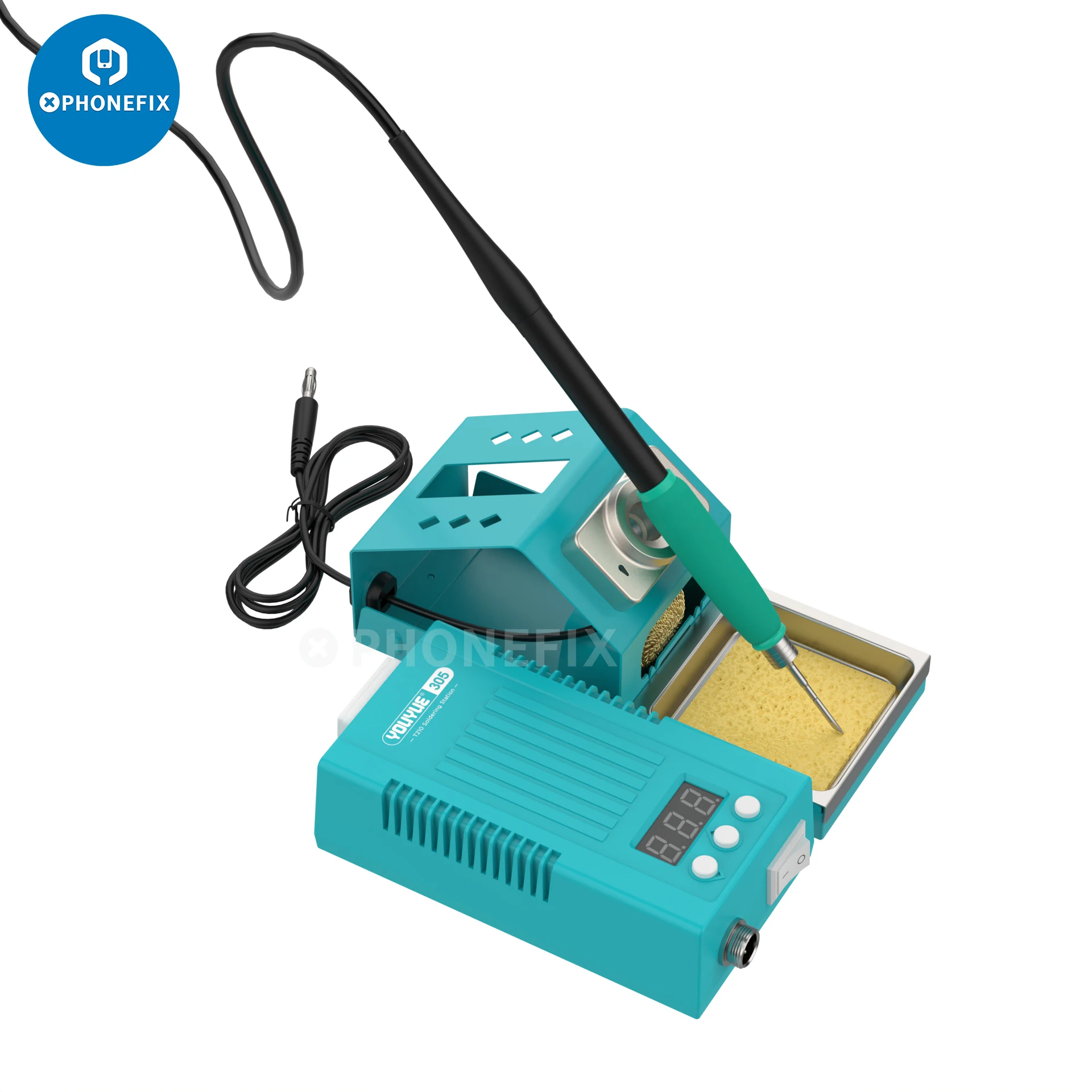 Portable UYUE T210 Soldering Iron Station LCD Digital Display with C210 Soldering Iron Tip for PCB SMD Motherboard Chips Welding