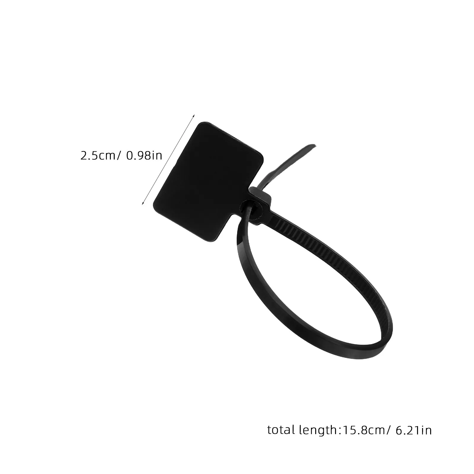 250Pcs Nylon Cord Zip Ties with Marker Labels 25x150mm High Contrast White Background Cable Tag Straps for Clear Lasting Wire