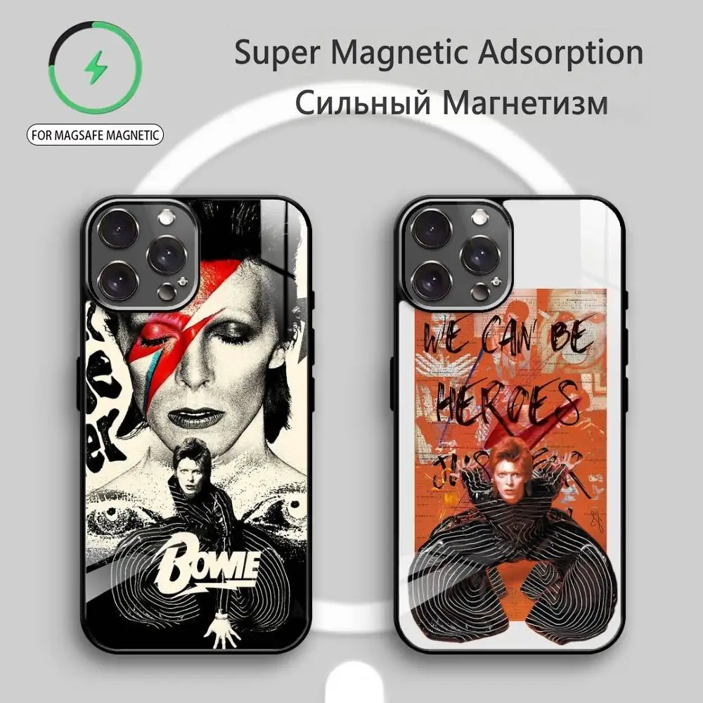 

Singer D-David B-Bowie Phone Case For iPhone17,16,15,14,13,12,11 Plus,Pro Max Magnetic For Magsafe Wireless Charging