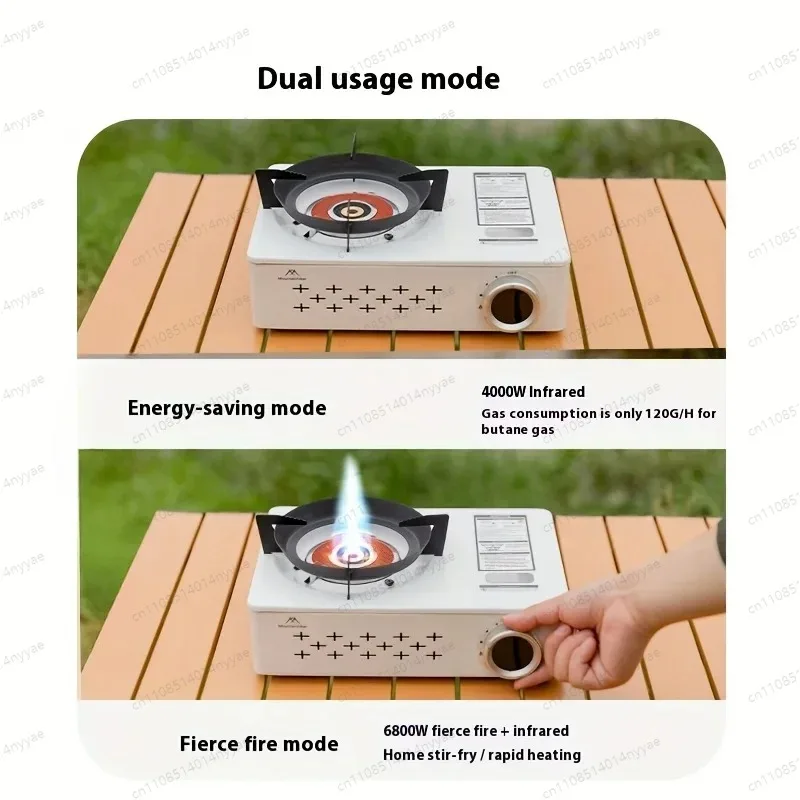 Portable white camping stove with griddle top – compact outdoor stove, suitable for picnics, camping, and family gatherings, co
