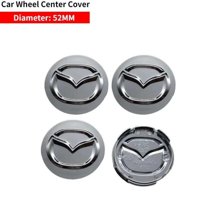 52/56/60mm Car Tire Center Hub Caps Emblem Covers for Mazda Atenza MX3 CX3 CX5 2 3 6 323 626 RX8 RX7 Protege Axela Speed