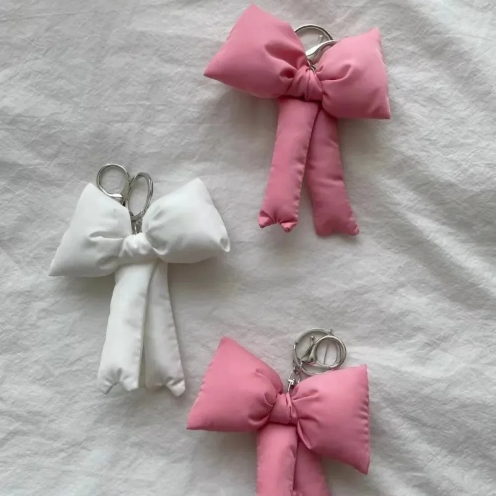 الإبداعية كبيرة Bowknot سلاسل المفاتيح لينة دمية محشوة Bowknot حقيبة يد المرأة حلية طالب مضحك سلسلة مفاتيح